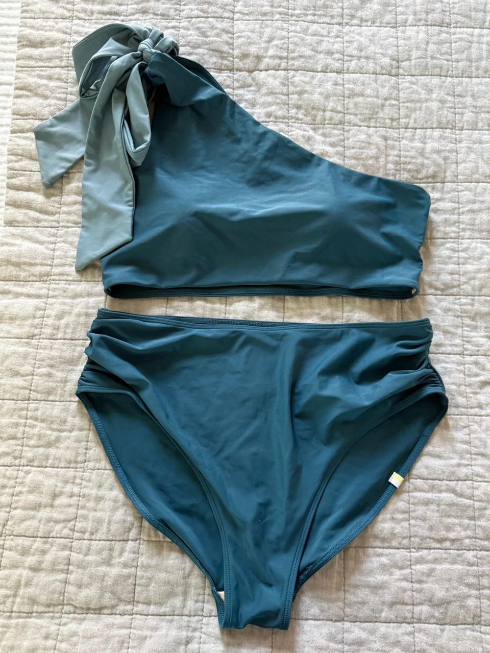 Summer Salt Bow Shoulder Swim Top - Picture 1 of 7